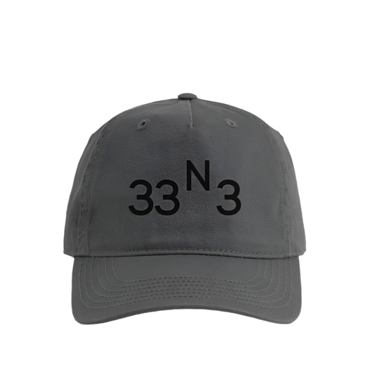 33N3 Fitted Hat - charcoal