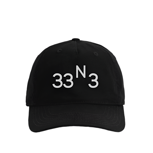 33N3 Fitted Hat - black
