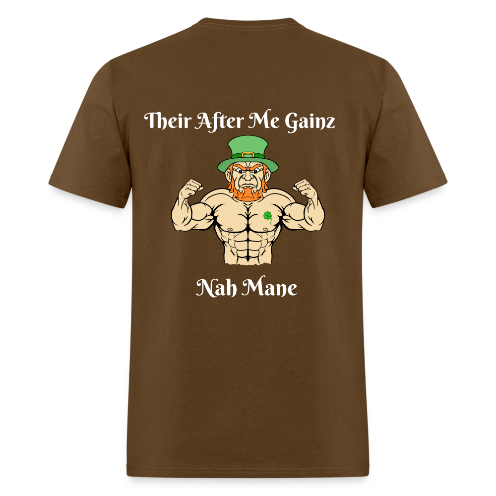 Nah Mane Workout T - brown