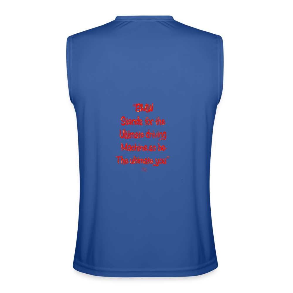 B The W Tank Black Lettering - royal blue