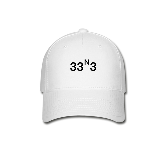 33N3 Fitted Hat - white